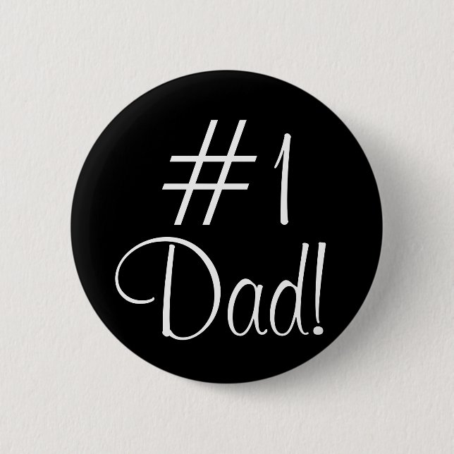 #1 Dad! 6 Cm Round Badge (Front)