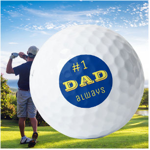 #1 Dad Always Bright and Bold Golf Balls