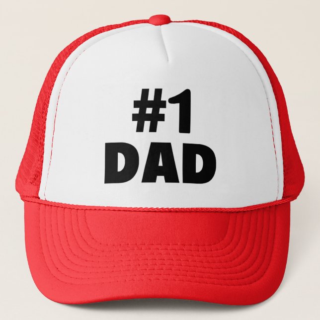 #1 Dad (Blk) Trucker Hat (Front)