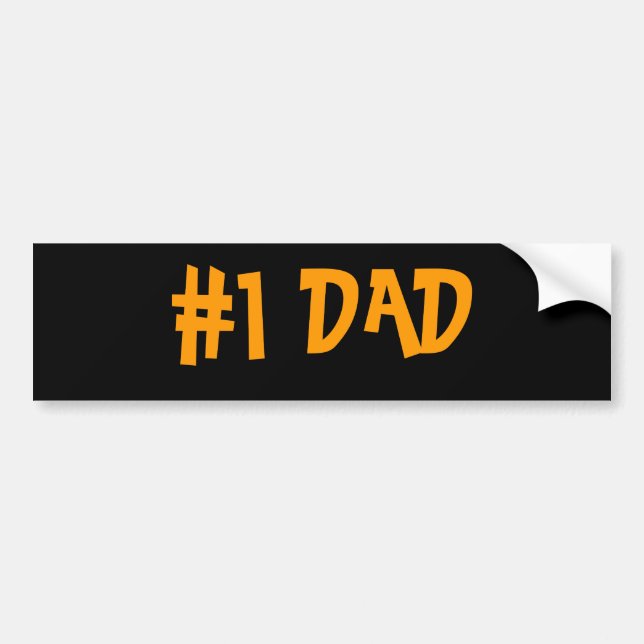 #1 DAD BUMPER STICKER (Front)