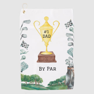 #1 Dad by Par Golf Towel