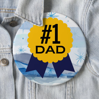#1 Dad Colossal 6" round 6 Cm Round Badge
