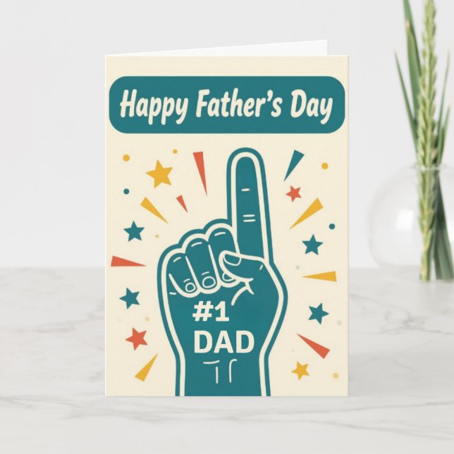 #1 DAD Father's Day Card (Front)
