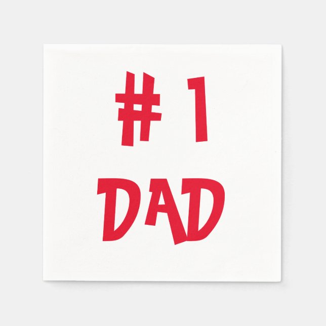 # 1 Dad - Funny Father Gift Napkin (Front)