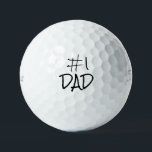 # 1 Dad gift Golf Balls<br><div class="desc">Father's day or birthday gift for dad. A gift for a kid to express his love for his dad. Fun font that appears handwritten by a kid. This gift could also be for a husband becoming a dad.</div>