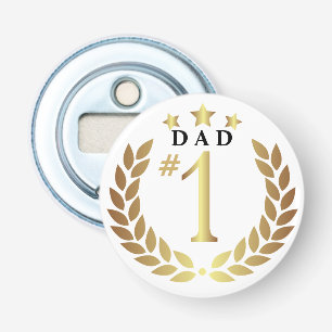 #1 DAD Gold Father's Day Bottle Opener