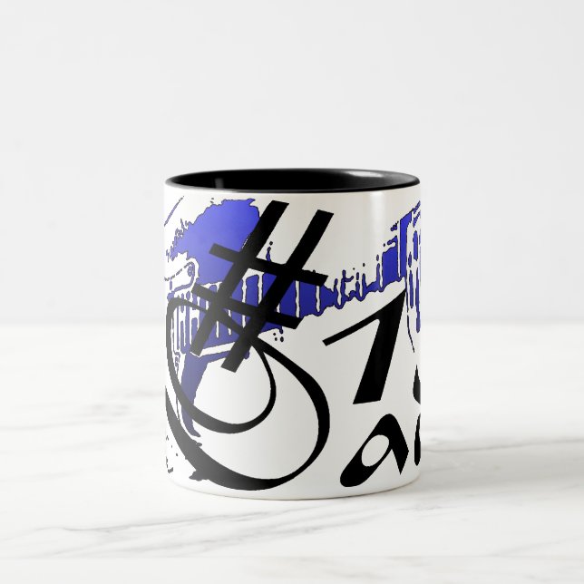 #1 Dad Guitar Blue Mug (Center)