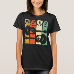 1 Dad Guitar Pick Retro 1 Dad Guitar Pick Musician T-Shirt