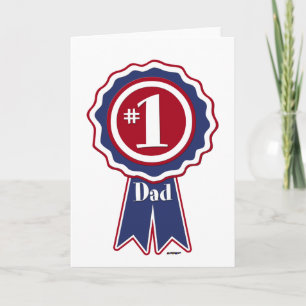 #1 Dad - Happy Father's Day Card