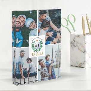 #1 Dad, Happy Fathers Day Golf Theme Photo Collage