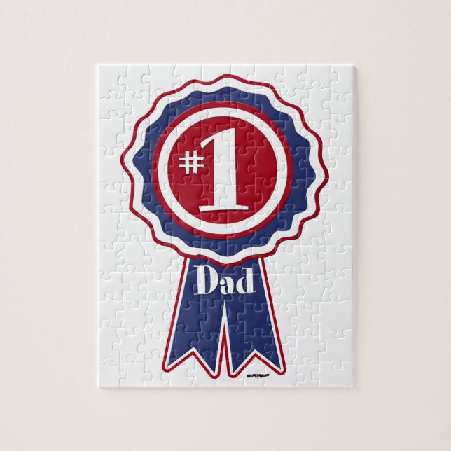 #1 Dad - Happy Father's Day Jigsaw Puzzle (Vertical)