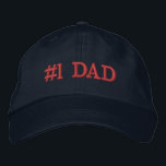 #1 Dad Hat | Father day gift<br><div class="desc">number one dad hat is the perfect Father's day adjustable,  customizable hat. Also makes a great gift for all Fathers to be. 
Customize the color of the cap or the embroidered text to your liking.

Personalize just for your dad by asking his name. Special gift for special dads everywhere.</div>