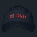 #1 Dad Hat | Father day gift<br><div class="desc">number one dad hat is the perfect Father's day adjustable,  customizable hat. Also makes a great gift for all Fathers to be. 
Customize the color of the cap or the embroidered text to your liking.

Personalize just for your dad by asking his name. Special gift for special dads everywhere.</div>