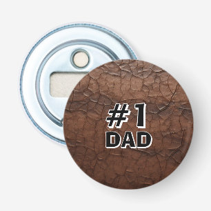 #1 Dad Leather-look Bottle Opener