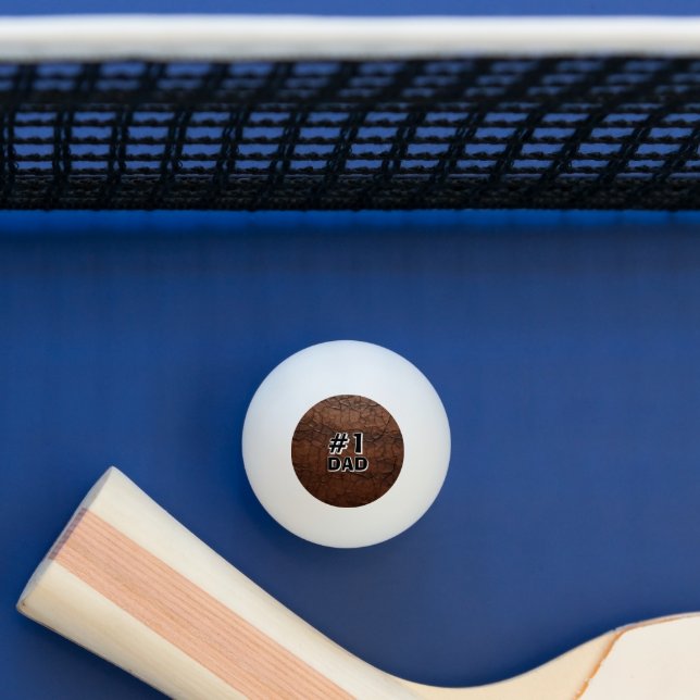#1 Dad Leather-look Ping Pong Ball (Table)