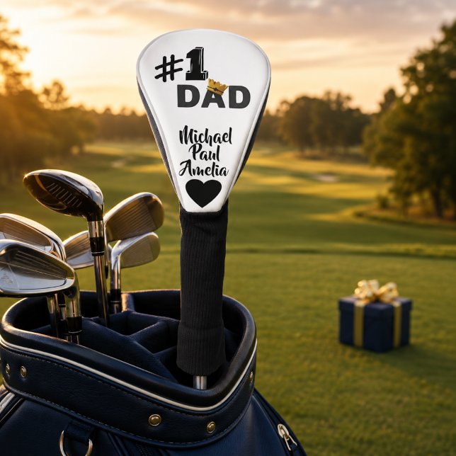 #1 Dad Love Personalised Golf Head Cover (Creator Uploaded)