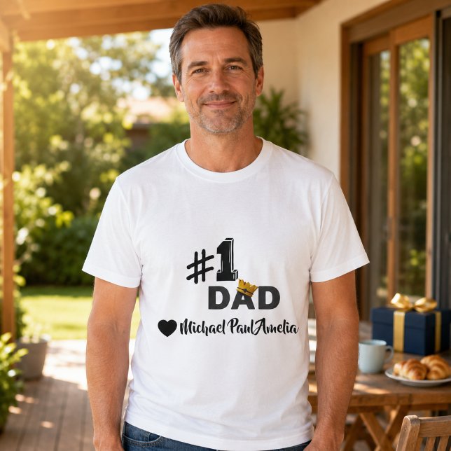 #1 Dad Love Personalised T-Shirt (Creator Uploaded)