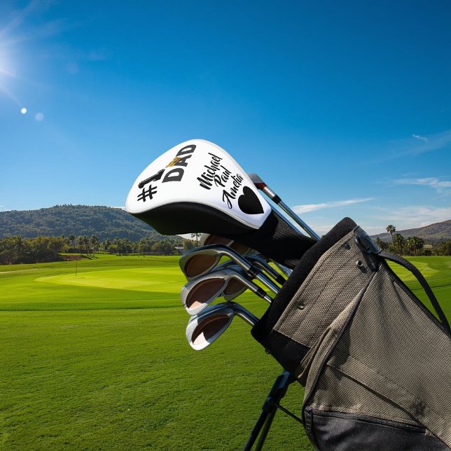 #1 Dad Love Personalized Golf Head Cover (Creator Uploaded)
