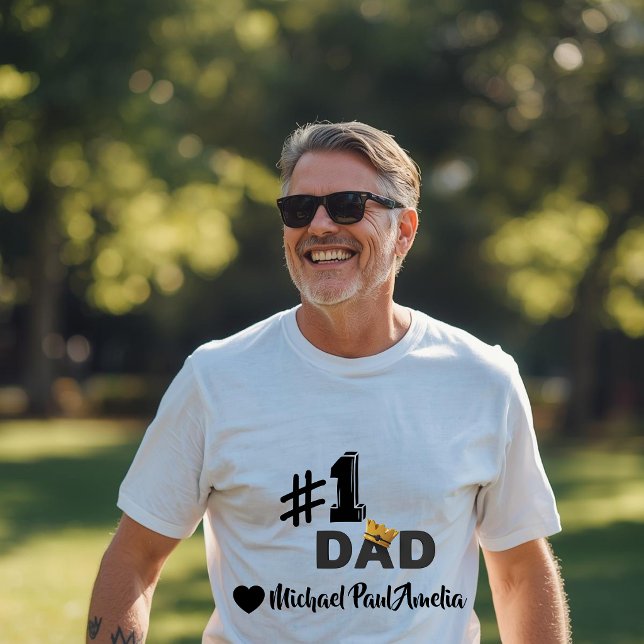 #1 Dad Love Personalized T-Shirt (Creator Uploaded)