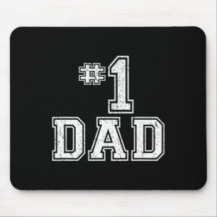 #1 Dad Number One Father's Day Vintage Style Mouse Pad