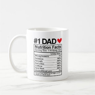 #1 Dad Nutrition Facts Mug – Funny Father's Day Gi