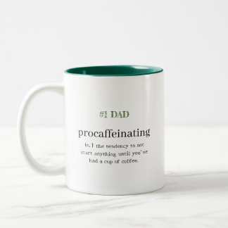 #1 DAD Personalised Procaffeinating Two-Tone Coffee Mug