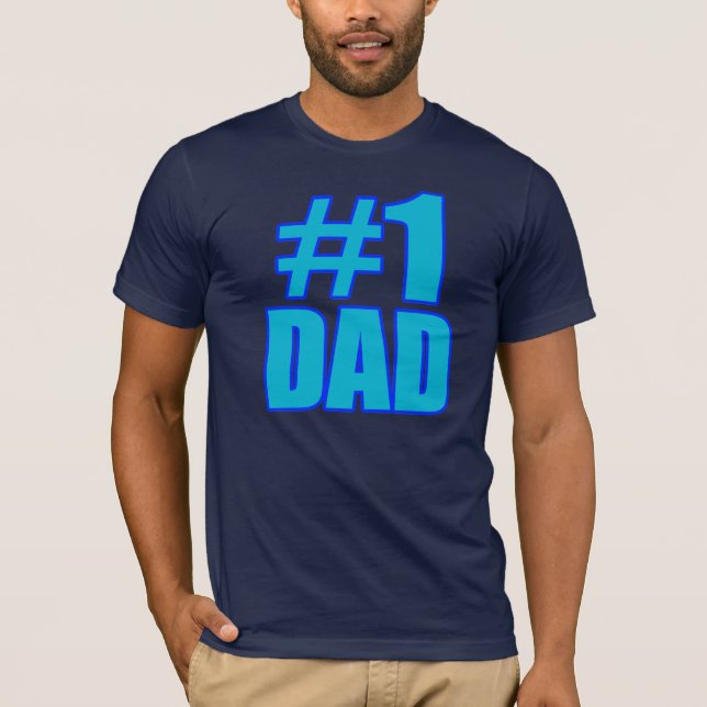 #1 dad t-shirt for father (Front)