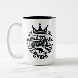 #1 Dad  Two-Tone Coffee Mug