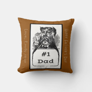 #1 Dad Vintage Drawing Cushion
