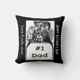 #1 Dad Vintage Drawing Cushion