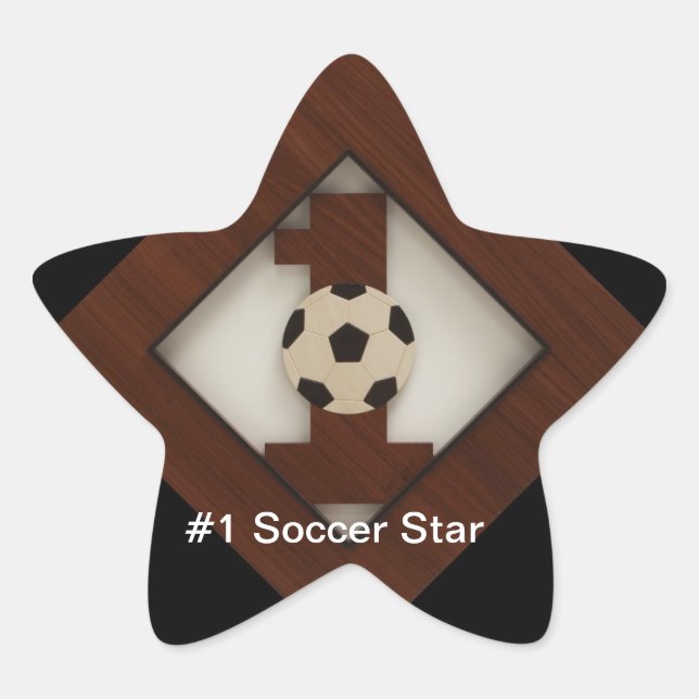 #1 Diamond Soccer Star Sticker (Front)