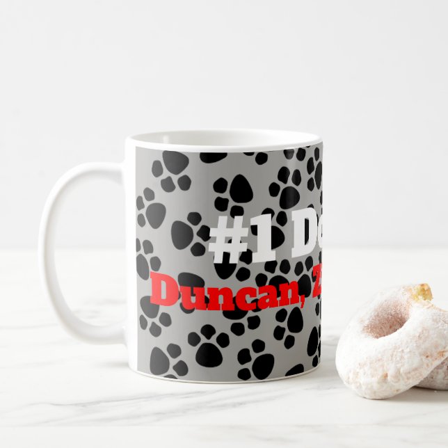 #1 Dog Dad Mug Customise with your dogs name (With Donut)