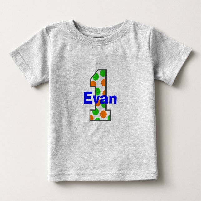1 First Birthday Boy Shirt (Front)