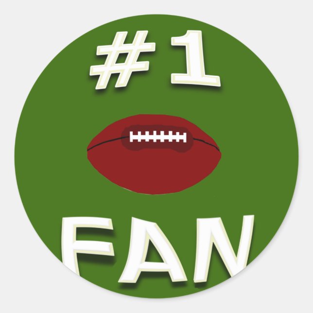 #1 Football Fan Stickers (Front)
