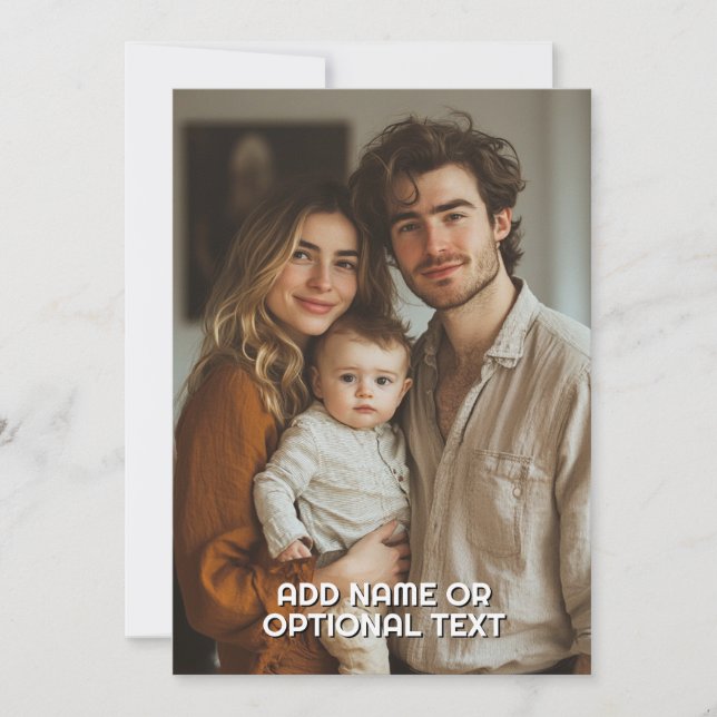 1 Full Photo and Simple Chunky Text Template Card (Front)