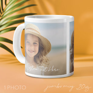 1 Full Photo and Text - Same Photo Both Sides Large Coffee Mug