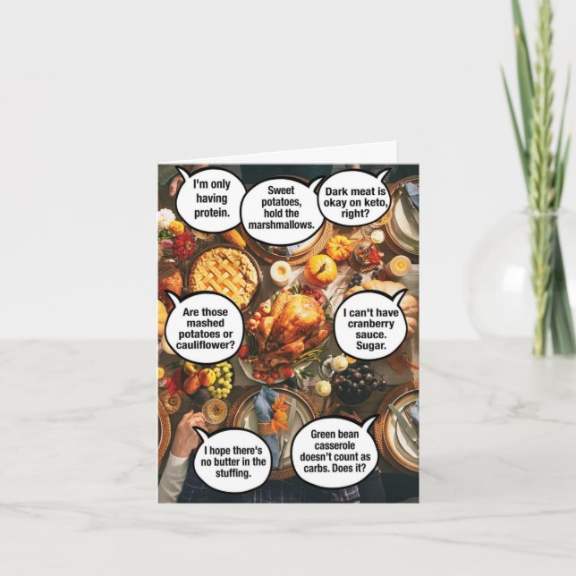 1 Funny Thanksgiving Card - Family Foodies (Front)