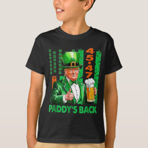 1 Funny Trump Paddys Back 45 47 St Patricks Day Us T-Shirt