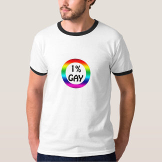 1% Gay Rainbow by PercentGay.com T-Shirt