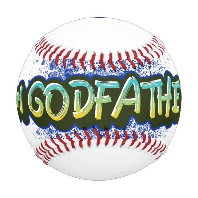 #1 GODFATHER GRAFFITI INSPIRED BASEBALL (Front)
