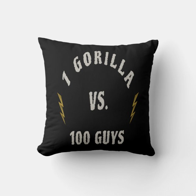 1 Gorilla vs. 100 Guys Cushion (Front)
