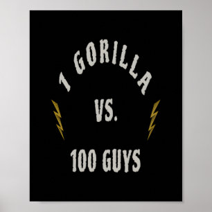 1 Gorilla vs. 100 Guys Poster