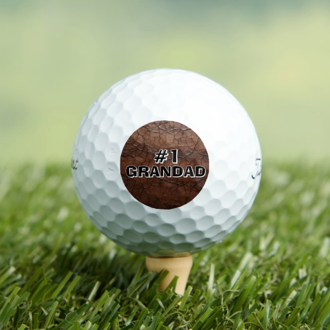 #1 Grandad Leather-look Golf Balls (Insitu Tee)