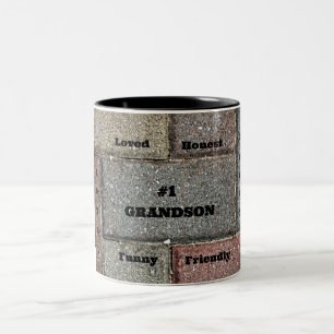 #1 Grandson Two-Tone Coffee Mug