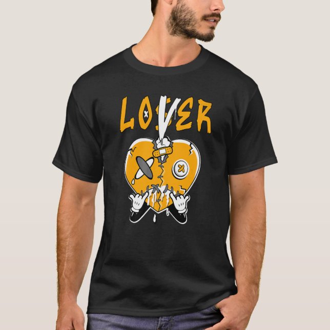 1 High OG Yellow Toe Loser  Heart OG Yellow Toe 1s T-Shirt (Front)
