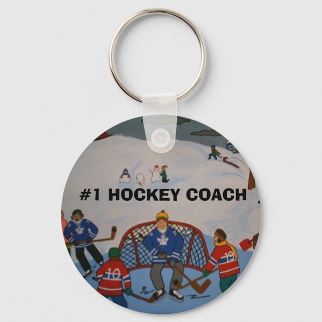 #1 HOCKEY COACH Key Chain (Front)