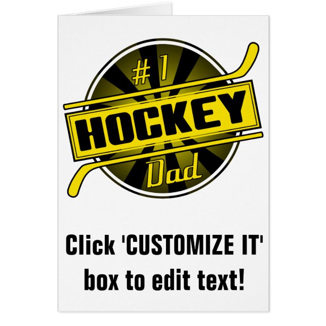 #1 Hockey Dad (black / gold) (Front)