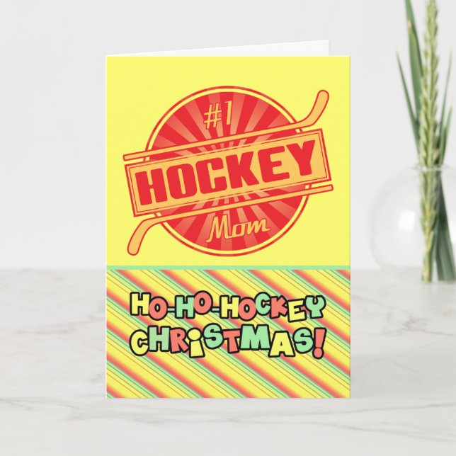 #1 Hockey Mum Christmas Card (Front)