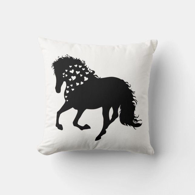 1- Horse Shirt, Horse Lover Tee, Girls Horse Cushion (Front)