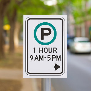 1 Hour Parking Sign For Controlled Parking Zones  Invitation